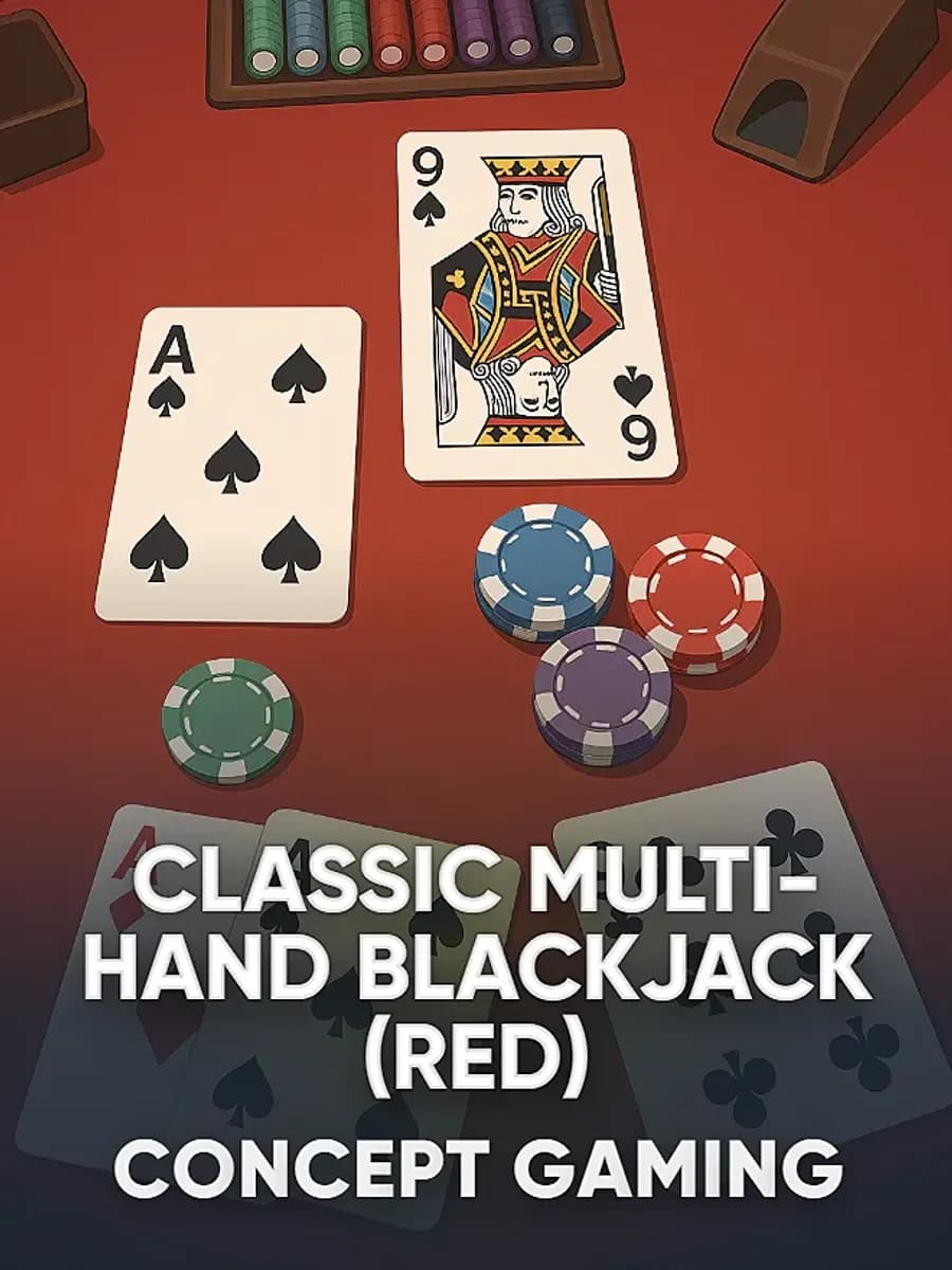 Classic Multi-Hand Blackjack (Red)